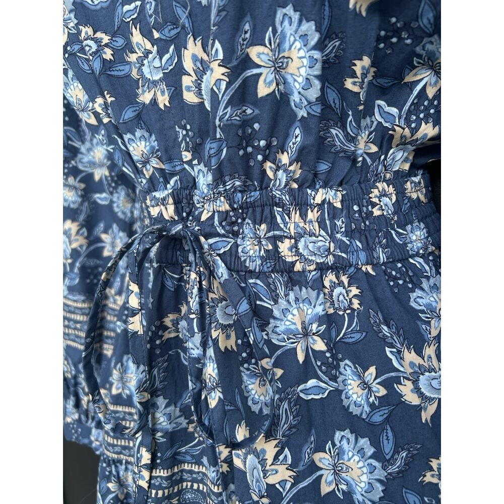 NEW Loft Paisley Bow Pocket Boho Maxi Dress Blue NWT Size XS Cottagecore Boho - Picture 6 of 14